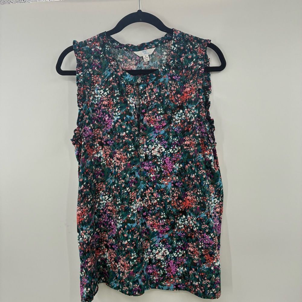 3for$20 Tome and Tru Floral Sleeveless Blouse Multi Color size M